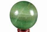 Polished Green Fluorite Sphere - Madagascar #191245-1